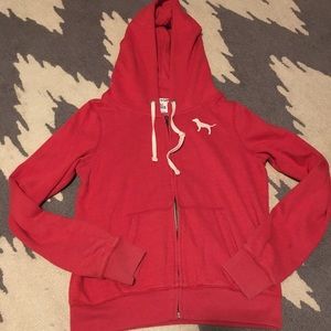PINK Victoria’s Secret Red Zip Up Jacket